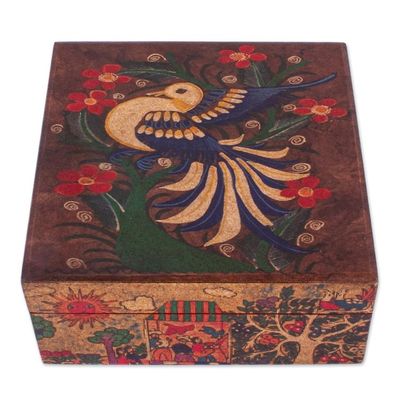 Alternate image for Dove Motif Decoupage Jewelry Box Folk Art Dove