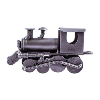 Alternate image for Recycled Auto Part Train Locomotive Sculpture from Mexico Rustic Train Locomotive