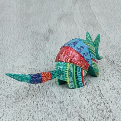 Alternate image for Handcrafted Copal Wood Alebrije Armadillo Figurine Exquisite Armadillo