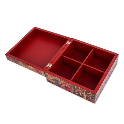 Alternate image for Dove Motif Decoupage Jewelry Box Folk Art Dove