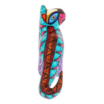 Alternate image for Iris Copal Wood Alebrije Otter Figurine Painted by Hand The Water Spirit in Iris