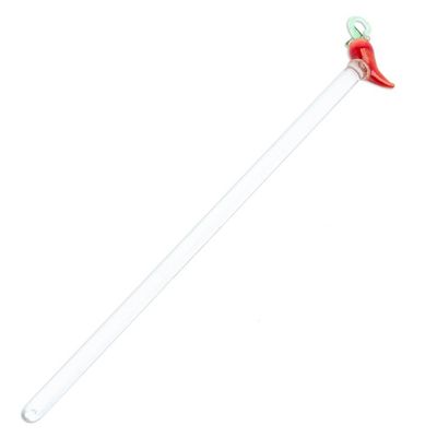 Alternate image for Mexican Recycled Glass Cocktail Stirrer with Hot Pepper Spicy Spirit