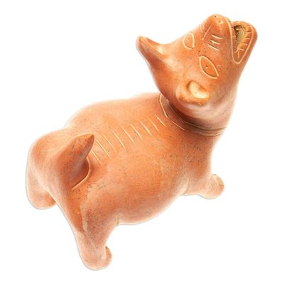 Alternate image for Handmade Mexican Protection Ceramic Dog Sculpture Underworld Dog Guide