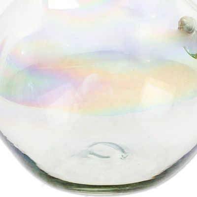 Alternate image for Eco-Friendly Clear Handblown Recycled Glass Pitcher Ethereal Splendor