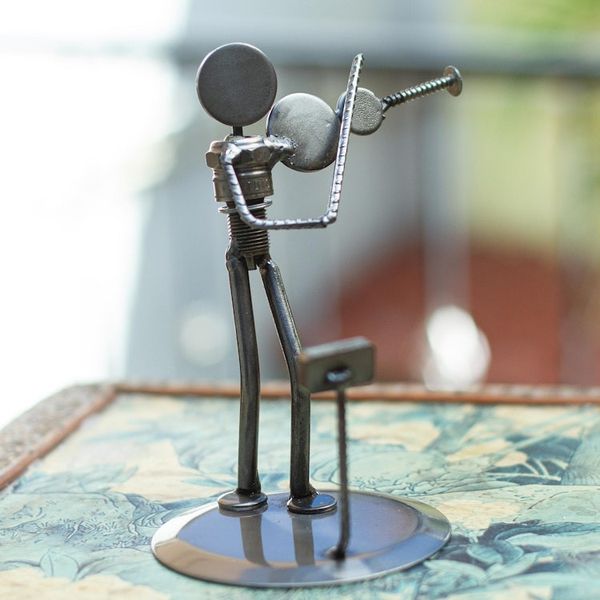 Alternate image for Auto part sculpture Rustic Violinist