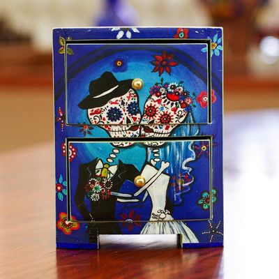 Alternate image for Day of the Dead Themed Jewelry Chest Deadly Couple