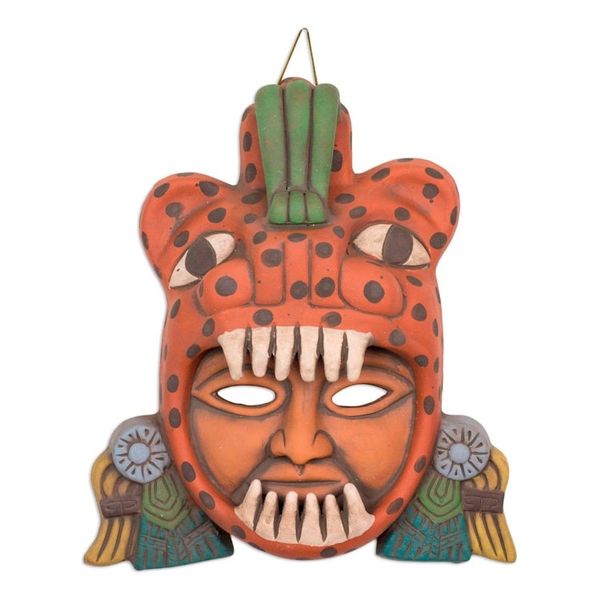 Alternate image for Aztec Jaguar Warrior Mask Jaguar Warrior