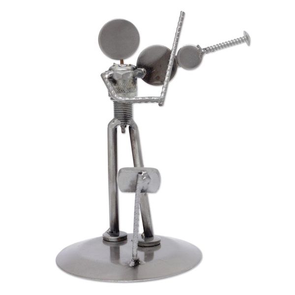 Alternate image for Auto part sculpture Rustic Violinist