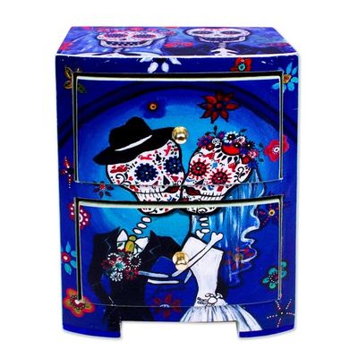 Alternate image for Day of the Dead Themed Jewelry Chest Deadly Couple