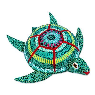 Alternate image for Hand Painted Turtle Sculpture Serene Turtle