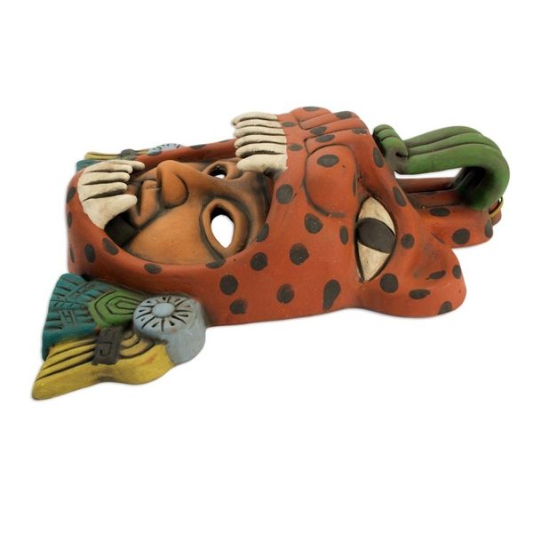 Alternate image for Aztec Jaguar Warrior Mask Jaguar Warrior