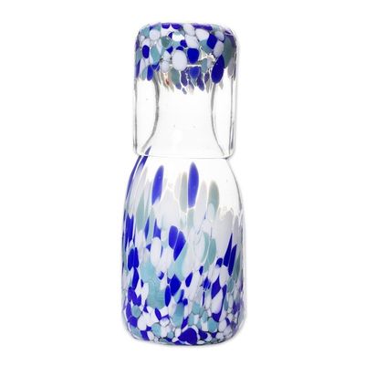 Alternate image for Handmade Glass Carafe and Cup Pair Cool Water