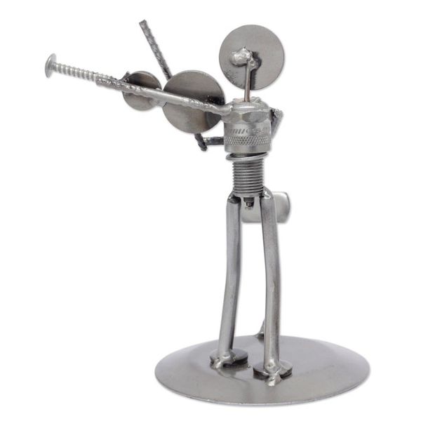 Alternate image for Auto part sculpture Rustic Violinist