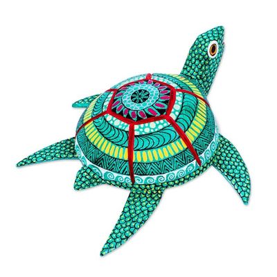 Alternate image for Hand Painted Turtle Sculpture Serene Turtle