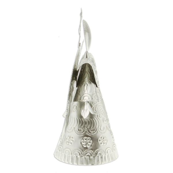 Alternate image for Handmade Tin Christmas Statuette 12 Inch Angel of Oaxaca