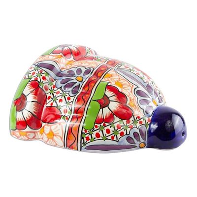 Alternate image for Ceramic Wall Planter Hand Crafted in Mexico Talavera Garden