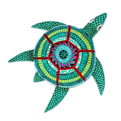 Alternate image for Hand Painted Turtle Sculpture Serene Turtle