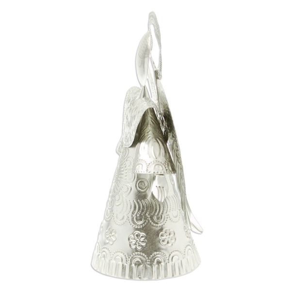 Alternate image for Handmade Tin Christmas Statuette 12 Inch Angel of Oaxaca