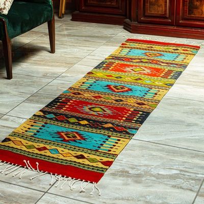Alternate image for Artisan Crafted Multicolored Wool Runner 2x7 Valley Festival