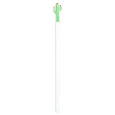 Alternate image for Mexican Recycled Glass Cocktail Stirrer with Cactus Celebration Cactus