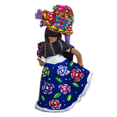 Alternate image for Alebrije-Themed Ceramic Sculpture from Mexico Woman with Alebrijes