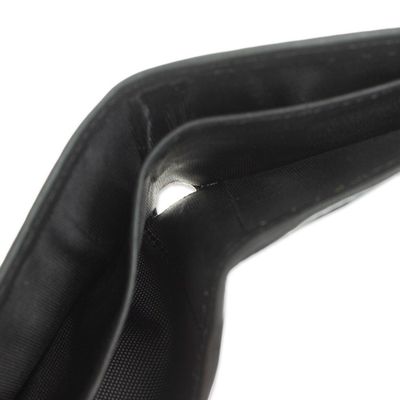 Alternate image for Handcrafted Black Leather Wallet Night Magic