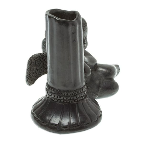 Alternate image for Handmade Taper Candleholder in Ceramic Sleeping Angel