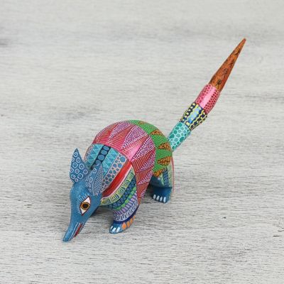 Alternate image for Handcrafted Copal Wood Alebrije Armadillo Figurine Armadillo Delight