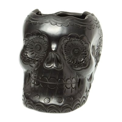 Alternate image for Barro Negro Skull Planter Resurrection