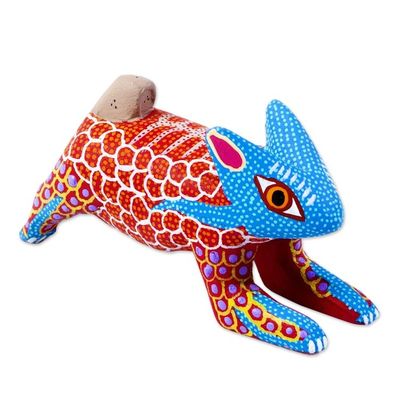 Alternate image for Wood Rabbit Alebrije Figurine Red Hare