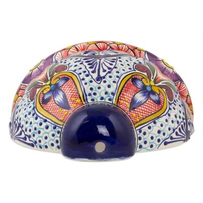 Alternate image for Artisan Crafted Talavera-Inspired Ceramic Wall Planter Radiant Flowers