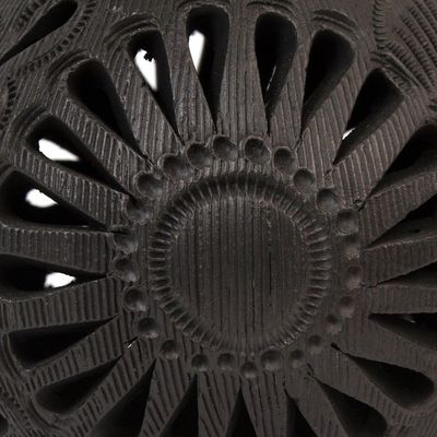 Alternate image for Floral Barro Negro Ceramic Decorative Vase Barro Negro Rays