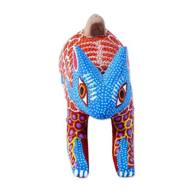 Alternate image for Wood Rabbit Alebrije Figurine Red Hare