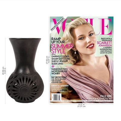 Alternate image for Floral Barro Negro Ceramic Decorative Vase Barro Negro Rays