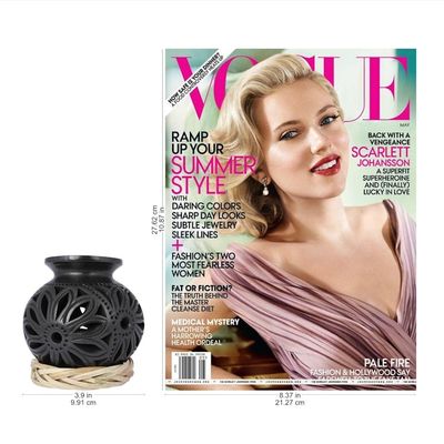 Alternate image for Openwork Floral Ceramic Decorative Vase from Mexico Dark Petals