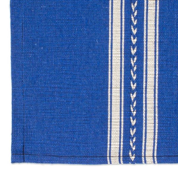 Alternate image for Pair of Blue and White Cotton Placemats Hand-Woven in Mexico Blue Delight