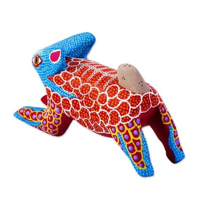 Alternate image for Wood Rabbit Alebrije Figurine Red Hare