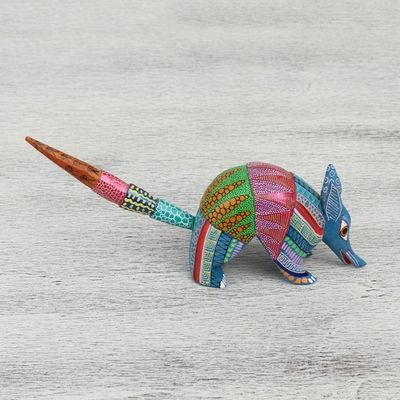 Alternate image for Handcrafted Copal Wood Alebrije Armadillo Figurine Armadillo Delight