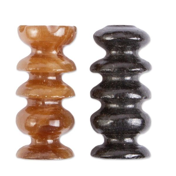 Alternate image for Onyx and Marble Mini Chess Set Handcrafted in Mexico Coffee and Mocha