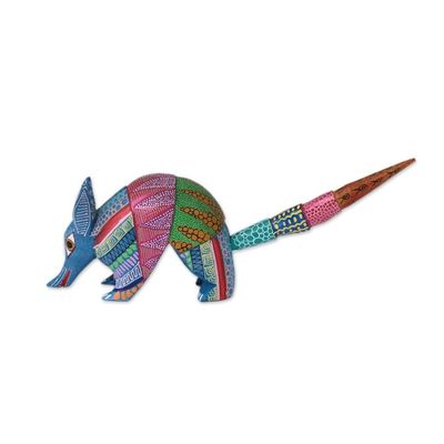 Alternate image for Handcrafted Copal Wood Alebrije Armadillo Figurine Armadillo Delight