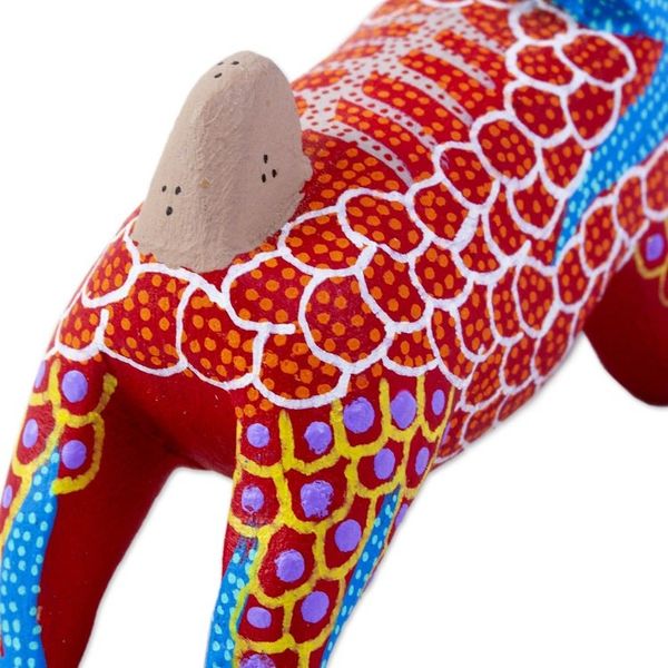 Alternate image for Wood Rabbit Alebrije Figurine Red Hare