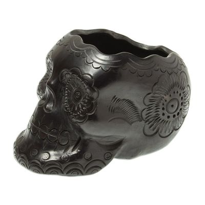 Alternate image for Barro Negro Skull Planter Resurrection