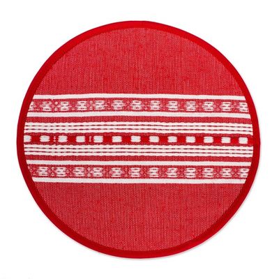 Alternate image for Chili Red Cotton Tortilla Holder from Oaxaca Oaxacan Chili