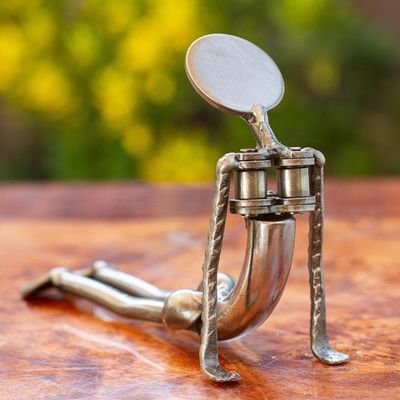 Alternate image for Cobra Pose Yoga Recycled Metal Sculpture Cobra Pose I