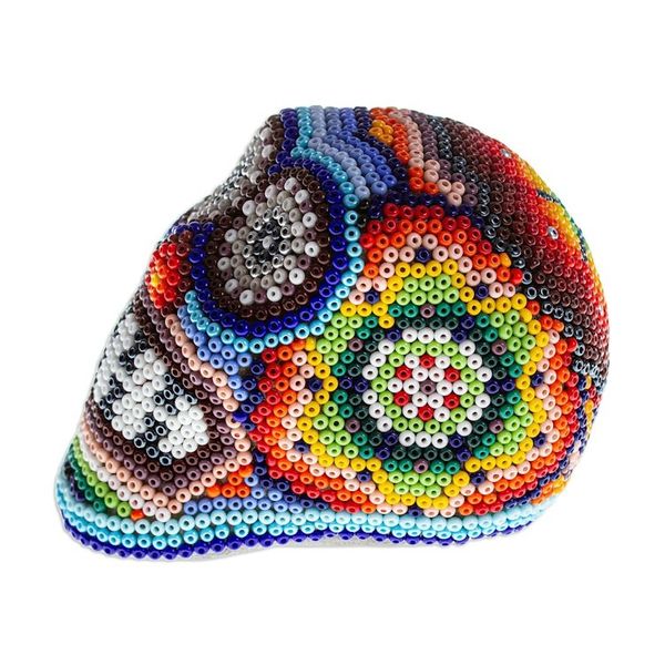 Alternate image for Handmade Beaded Skull Figurine Huichol Grin