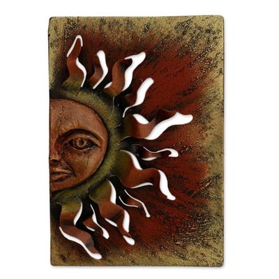 Alternate image for Unique Sun and Moon Steel Wall Panel Autumn Sun