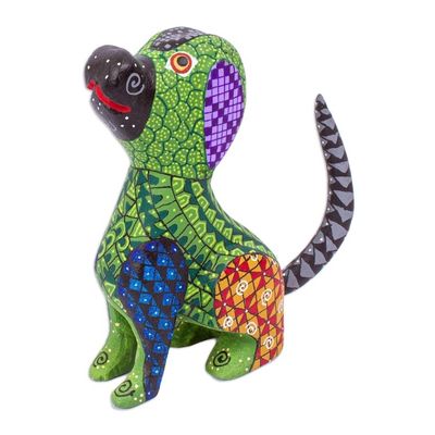 Alternate image for Handmade Dog Alebrije Figurine Playful Pup