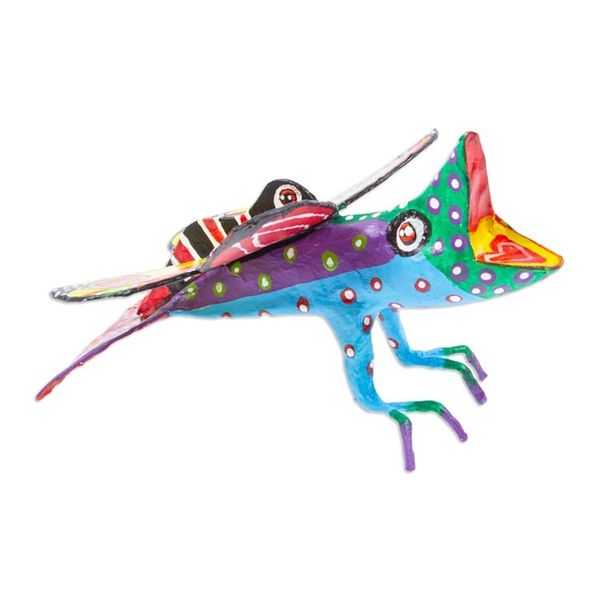 Alternate image for Unique Butterfly Alebrije Sculpture from Mexico Colorful Butterfly