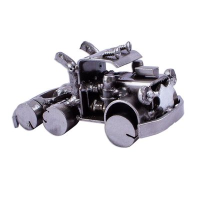 Alternate image for Recycled Scrap Metal Truck Sculpture from Mexico Rustic  Mack Trailer