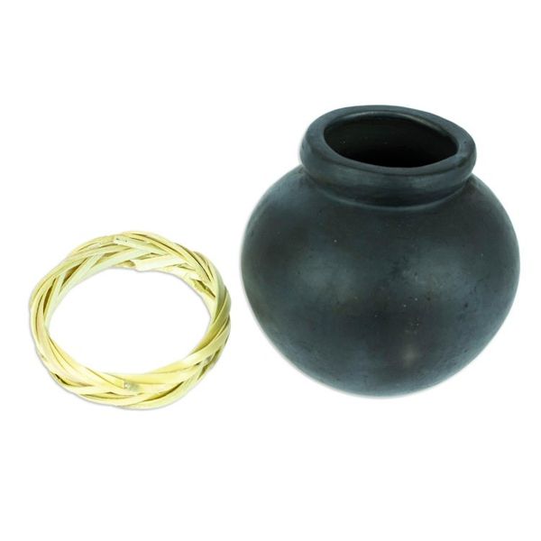 Alternate image for Barro Negro Black Ceramic Decorative Mini Vase Smooth Black
